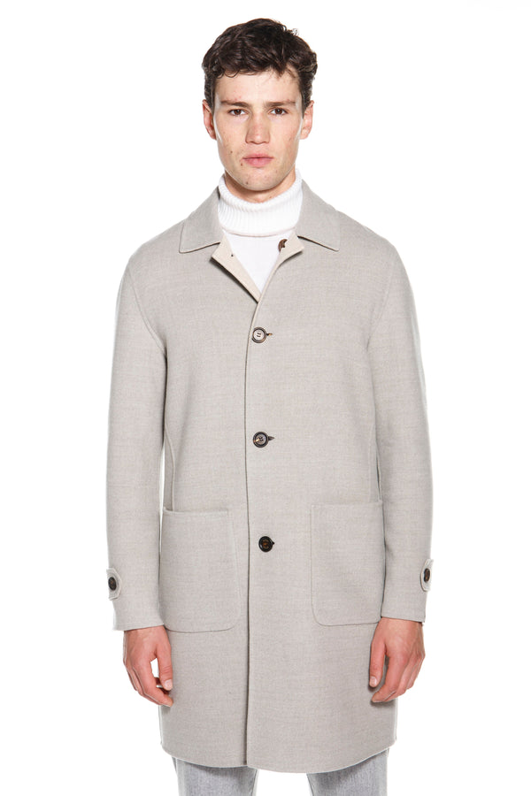 FW23 REVERSIBLE SINGLE-BREASTED COAT