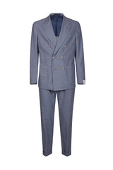 DOUBLE-BREASTED WOOL CASHMERE SUIT