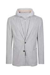 CASHMERE WOOL BIB JACKET