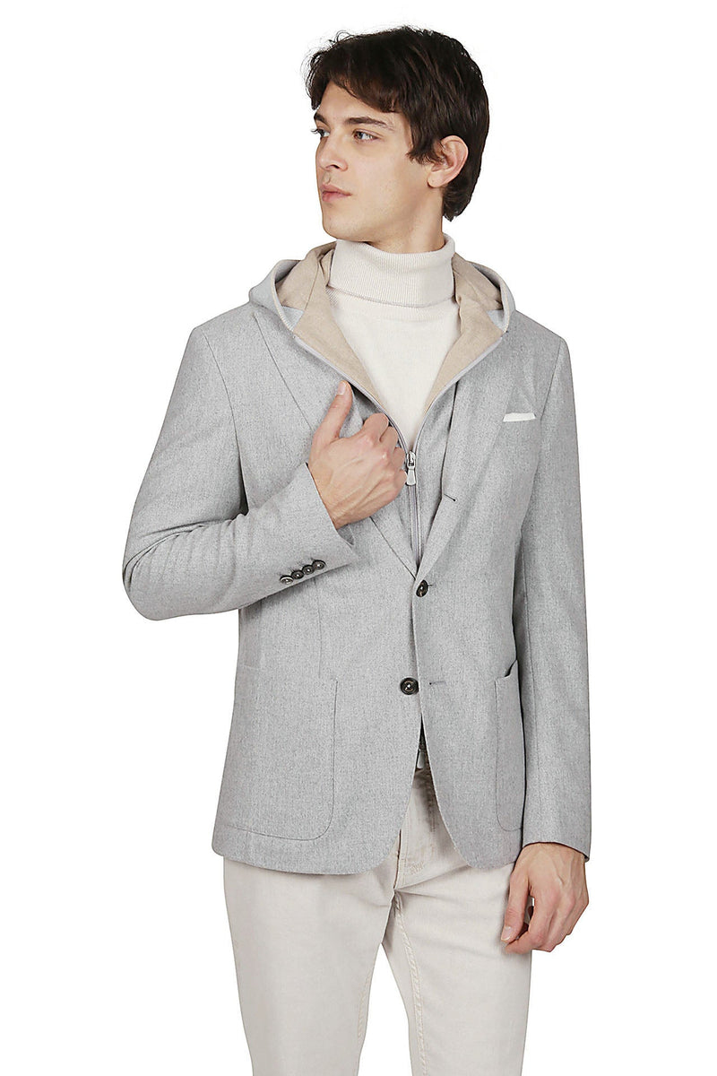 CASHMERE WOOL BIB JACKET