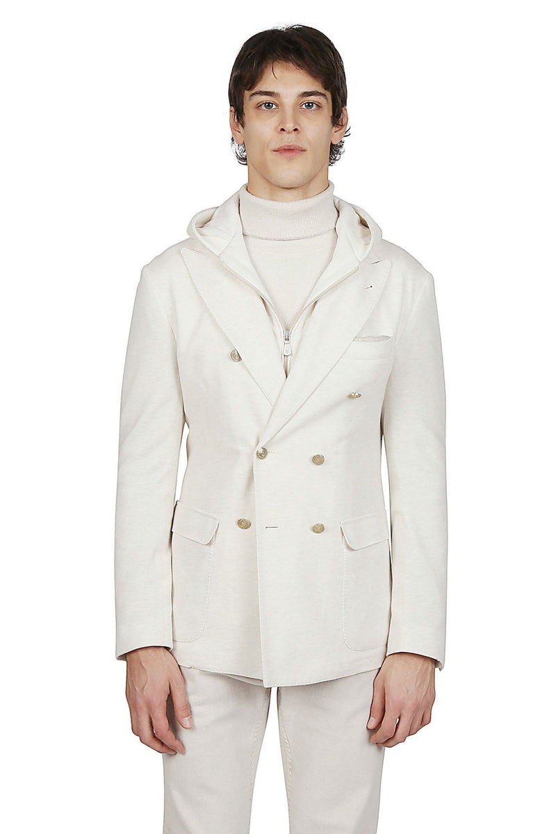 COTTON CASHMERE BIB JACKET