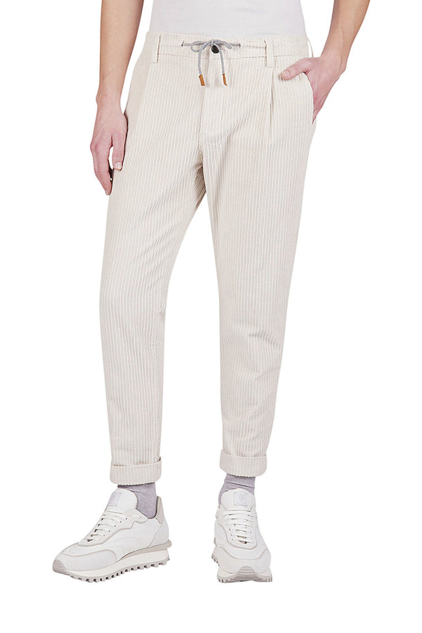 STRETCH COTTON TROUSERS