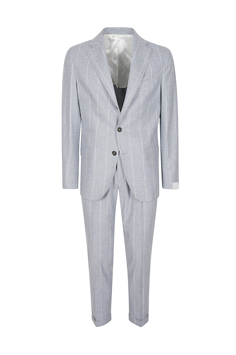 SINGLE-BREASTED WOOL SILK CASHMERE SUIT