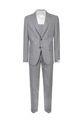 SINGLE-BREASTED SILK WOOL CASHMERE SUIT