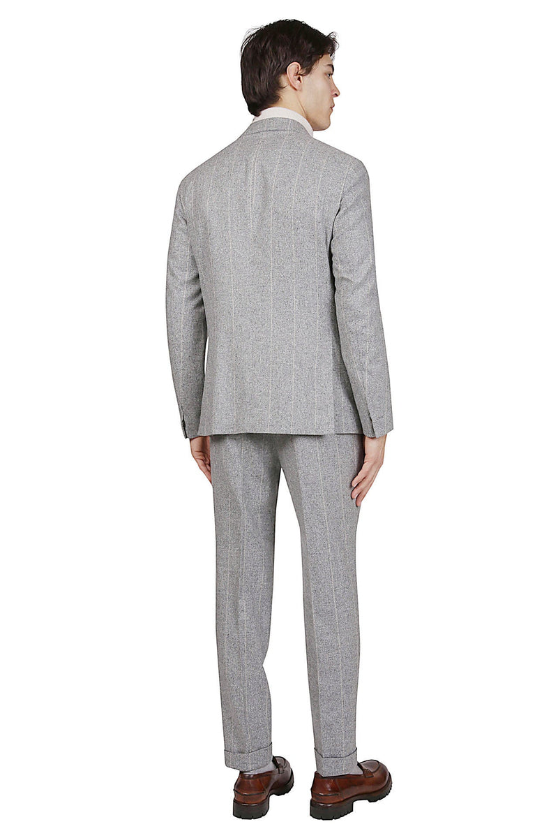 SINGLE-BREASTED SILK WOOL CASHMERE SUIT