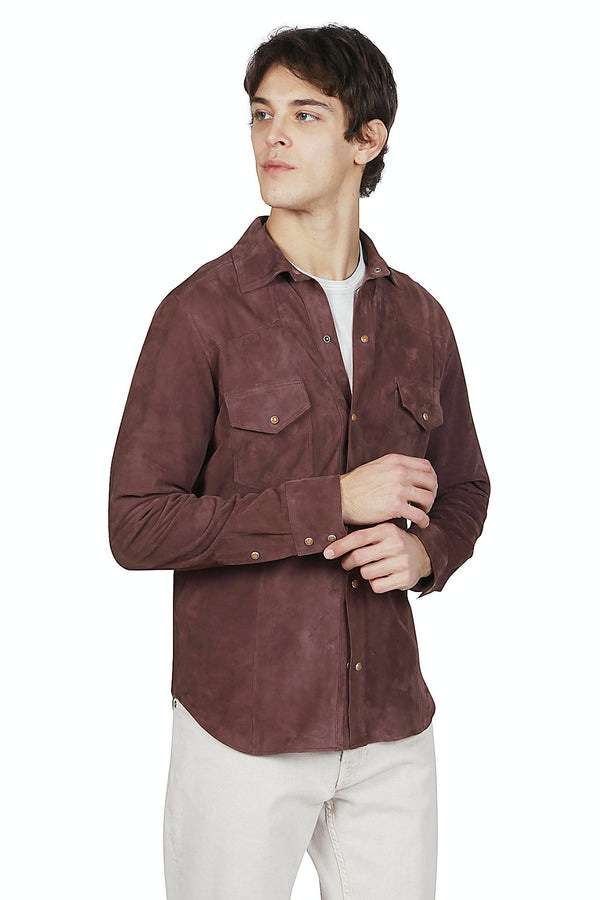 SUEDE LEATHER TEXAS SHIRT