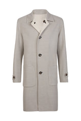 SINGLE BREASTED REVERSIBLE WOOL COAT