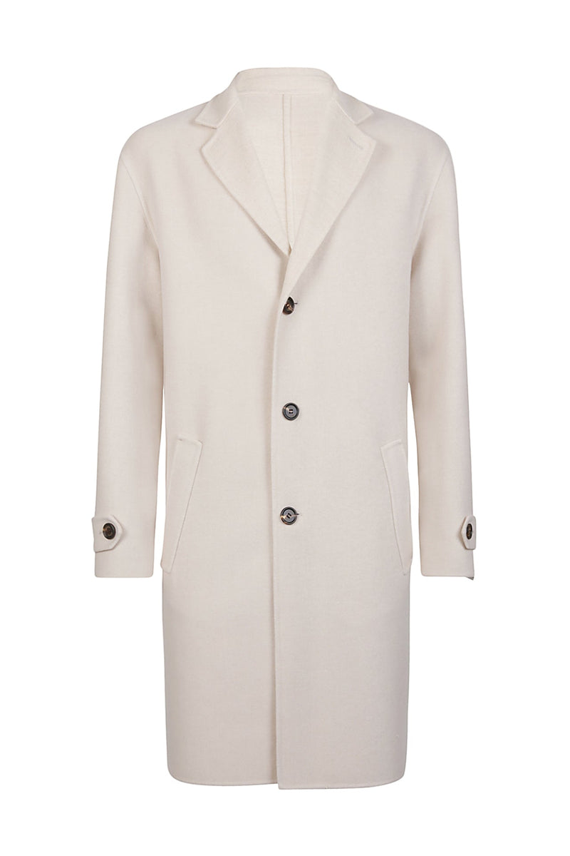 SINGLE-BREASTED WOOL CASHMERE COAT