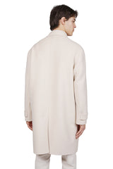 SINGLE-BREASTED WOOL CASHMERE COAT