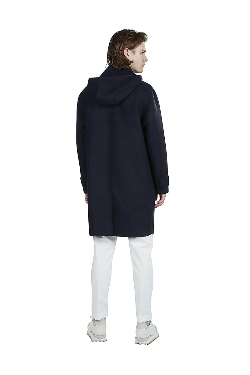 SINGLE BREASTED WOOL CASHMERE COAT