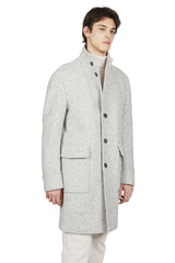 SINGLE BREASTED WOOL COAT