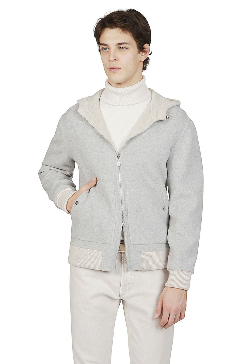 REVERSIBLE CASHMERE BOMBER