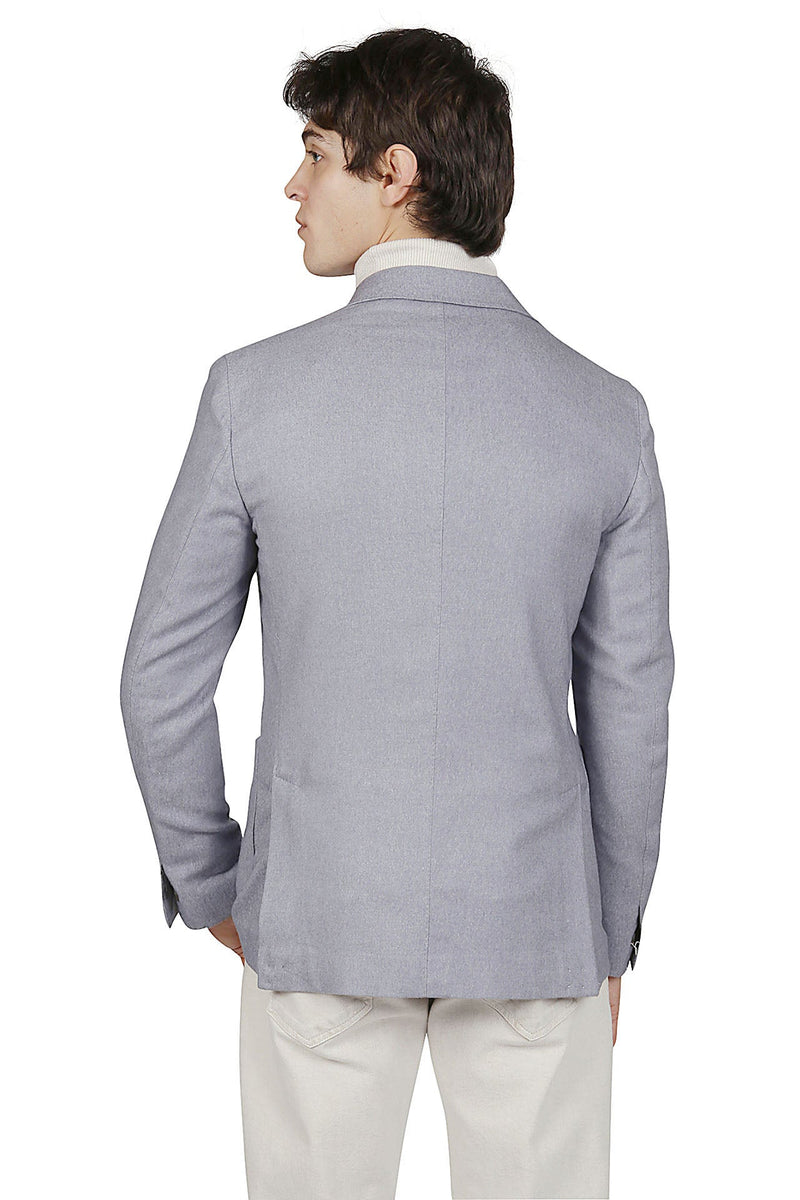 SINGLE-BREASTED SILK CASHMERE JACKET