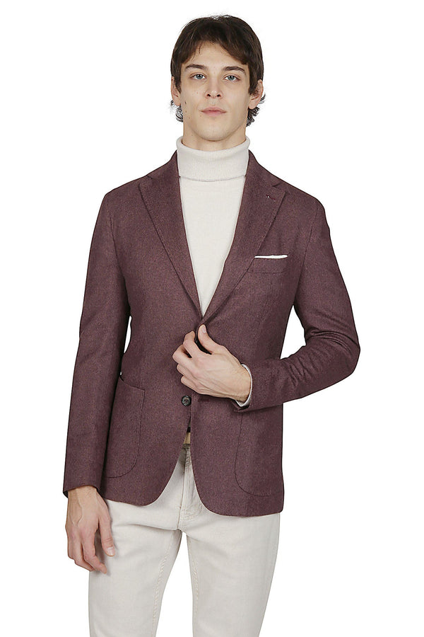 SINGLE-BREASTED SILK CASHMERE JACKET