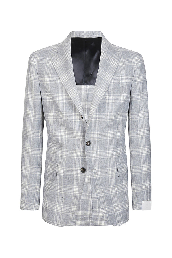 SINGLE-BREASTED WOOL SILK CASHMERE JACKET