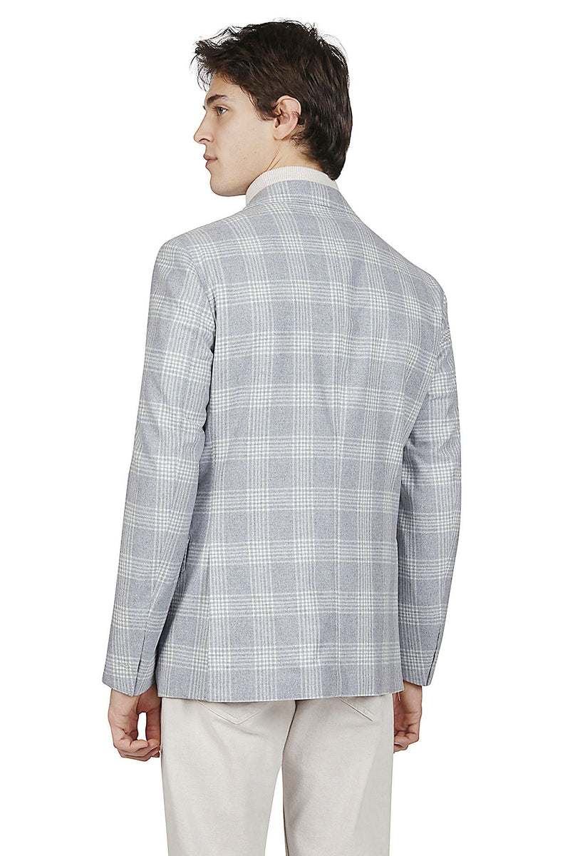 SINGLE-BREASTED WOOL SILK CASHMERE JACKET