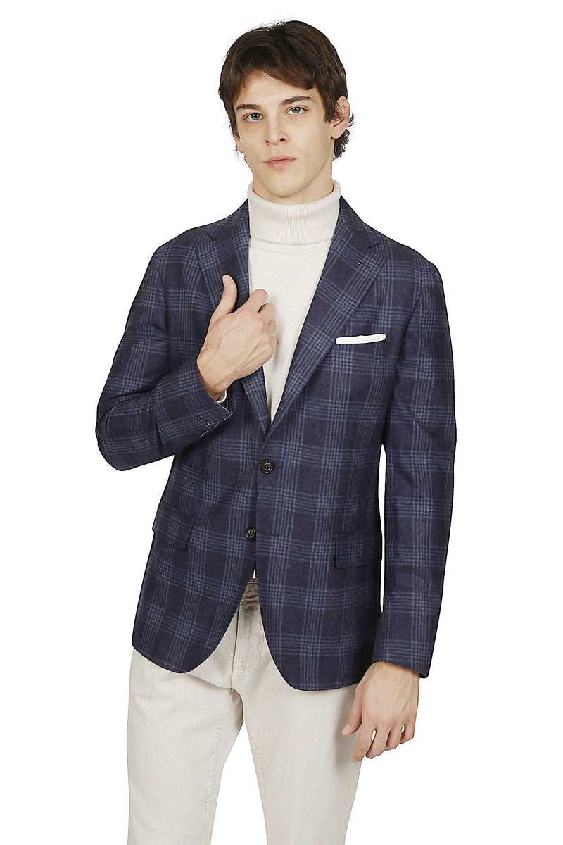 SINGLE-BREASTED WOOL SILK CASHMERE JACKET