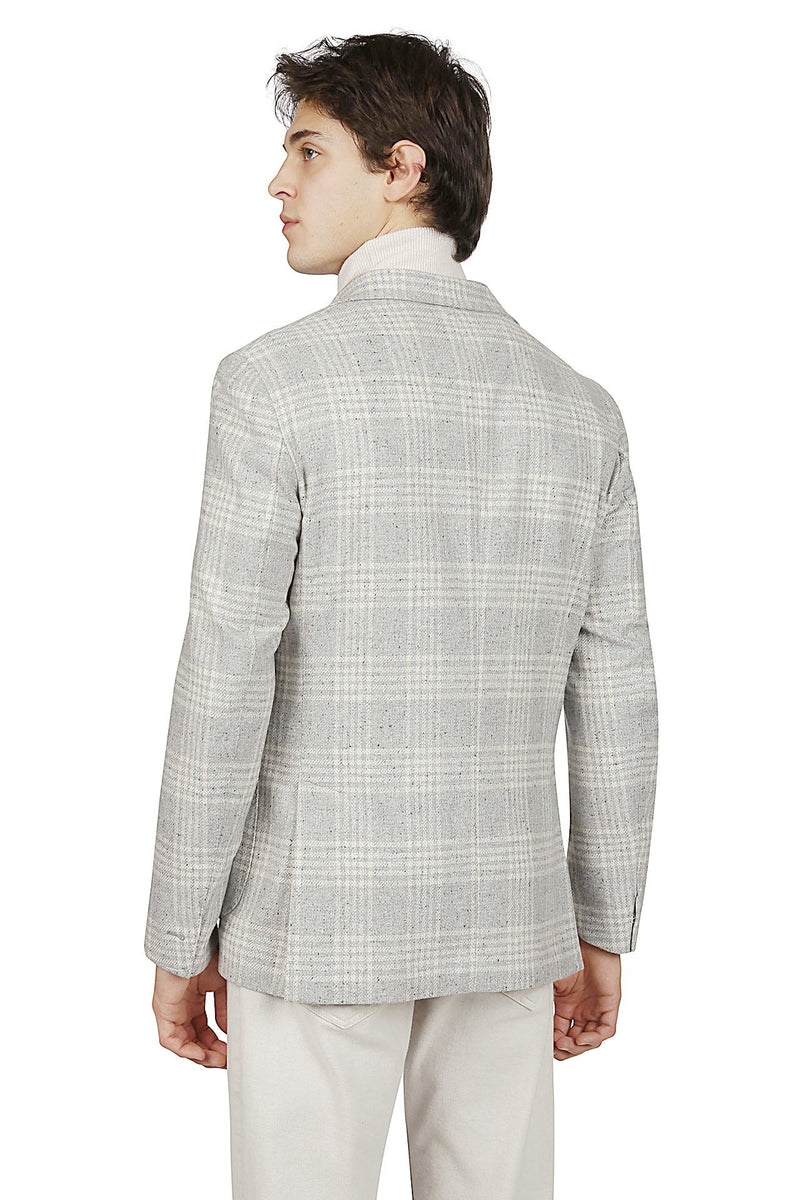 SINGLE-BREASTED WOOL CASHMERE JACKET