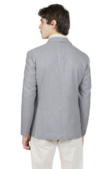 DOUBLE-BREASTED JACKET 14 MICRON WOOL