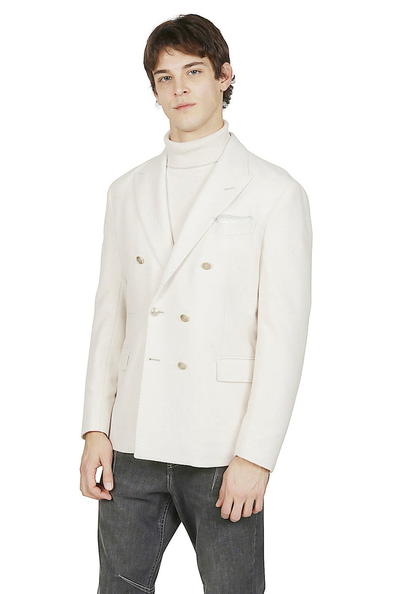 DOUBLE-BREASTED CASHMERE JACKET