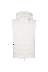 WOOL AND SILK HOODED VEST