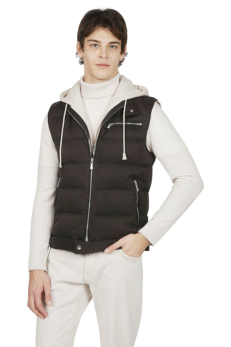 BIMATERIC SILK CASHMERE VEST