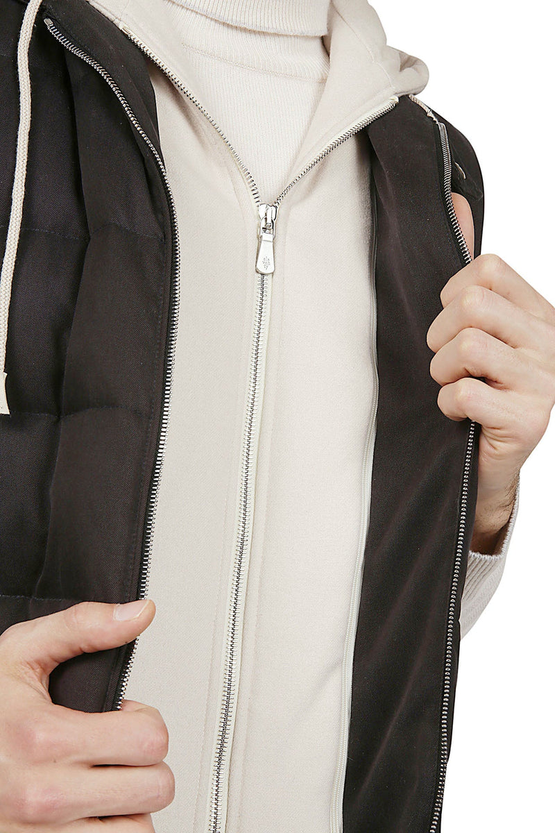 BIMATERIC SILK CASHMERE VEST