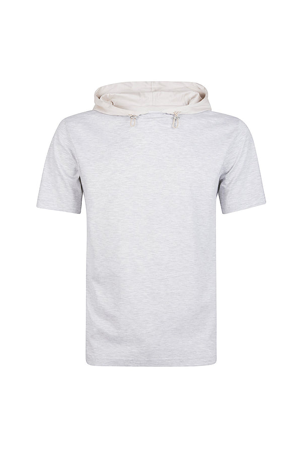 GIZA COTTON HOODED T-SHIRT