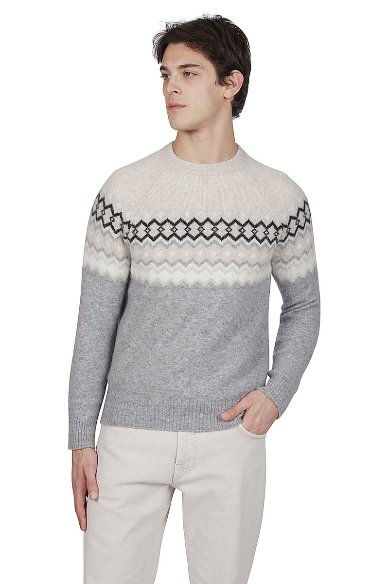 CREW-NECK JACQUARD SWEATER