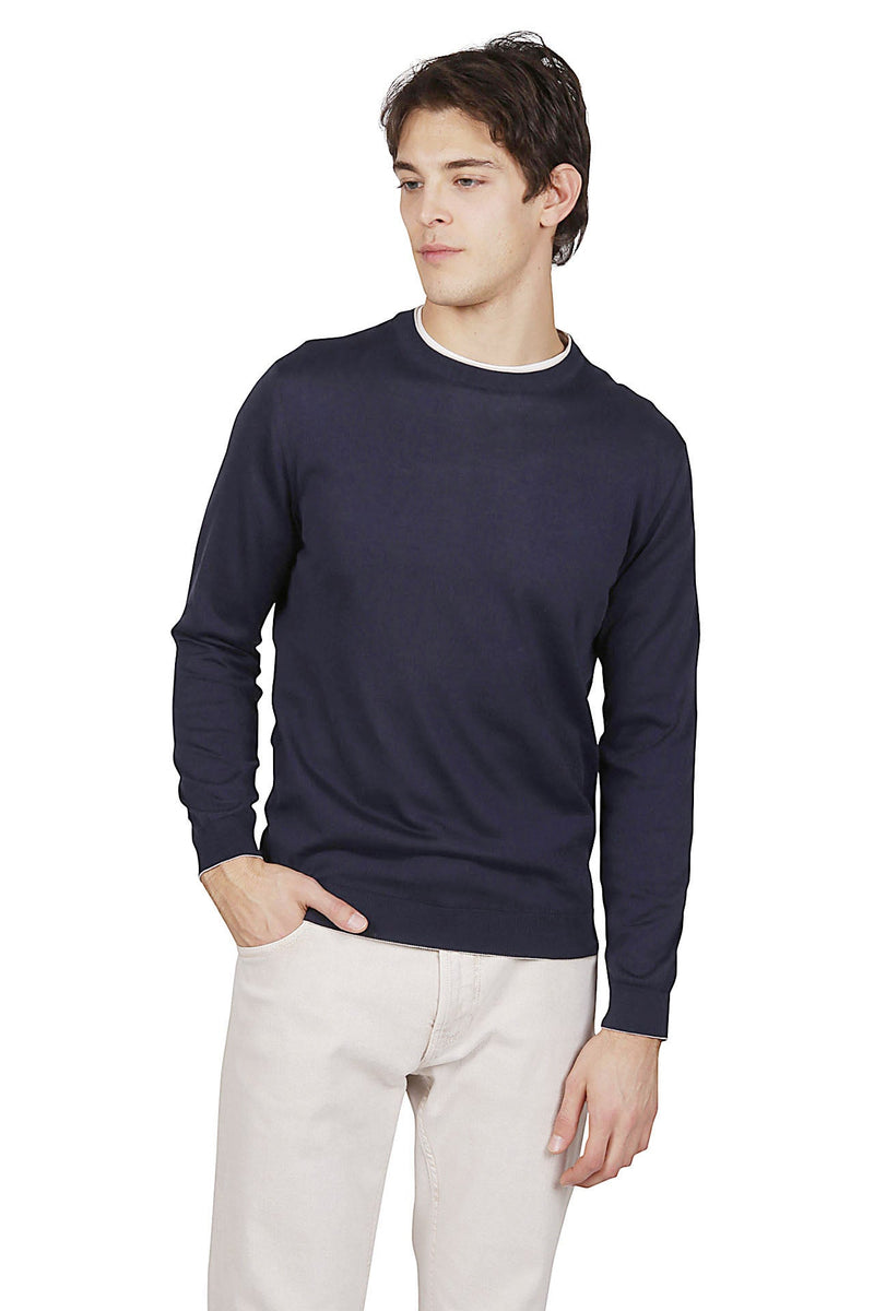 SEA ISLAND COTTON CREW NECK SWEATER