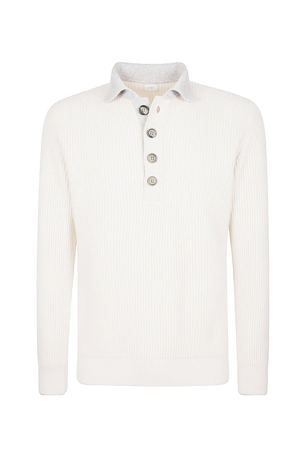 CASHMERE KNIT POLO SHIRT