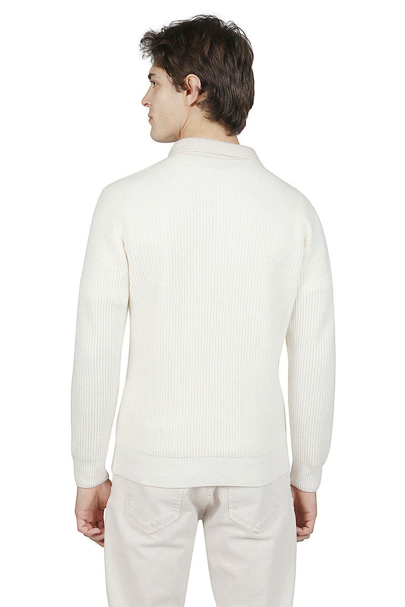 CASHMERE KNIT POLO SWEATHER