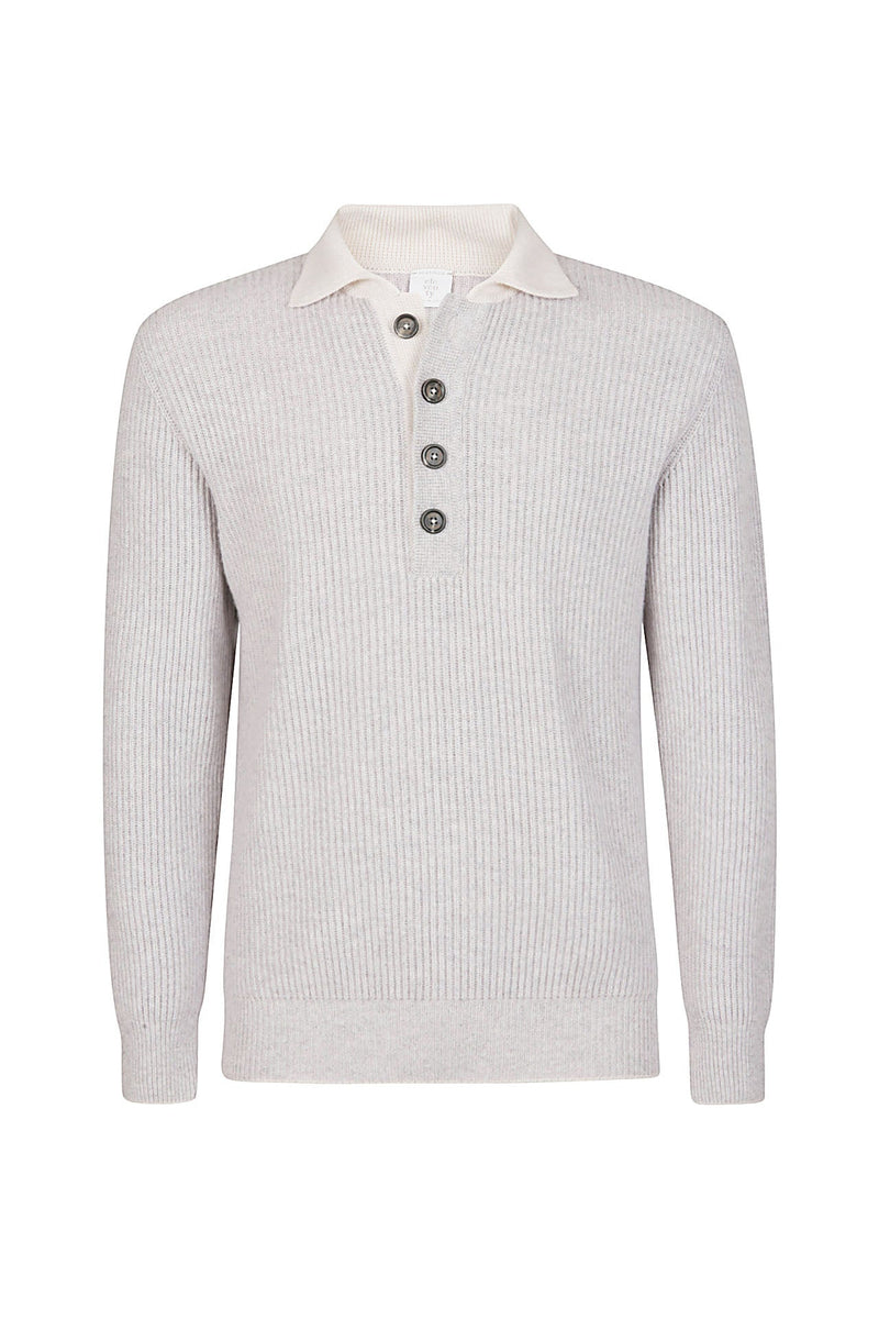 CASHMERE KNIT POLO SWEATHER