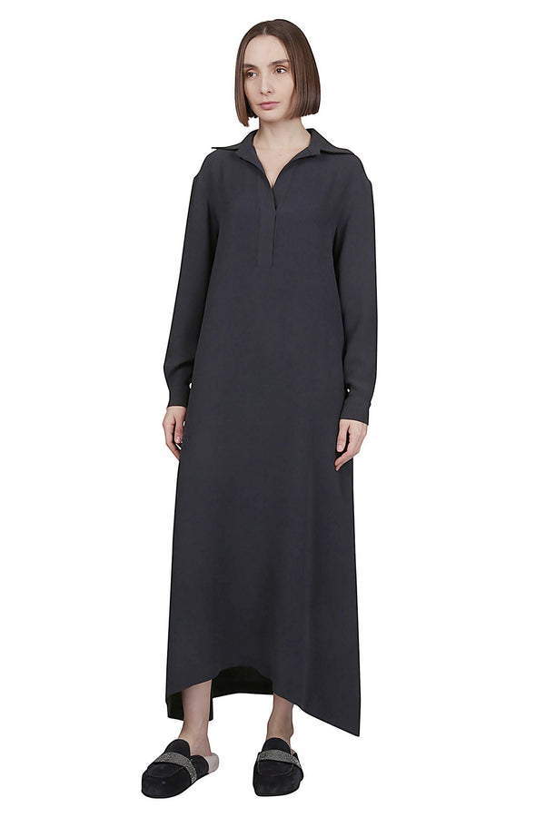 PLAIN SILK CADY DRESS