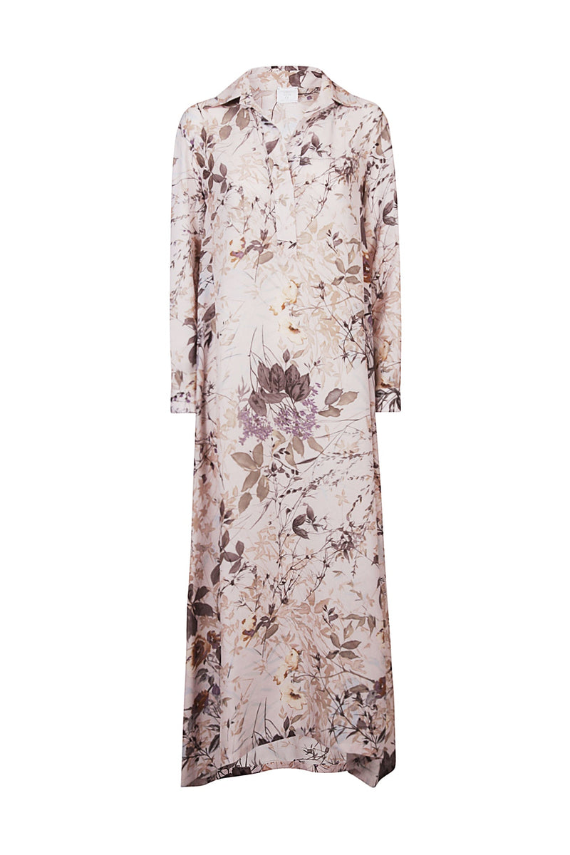 FLORAL PRINT SILK DRESS