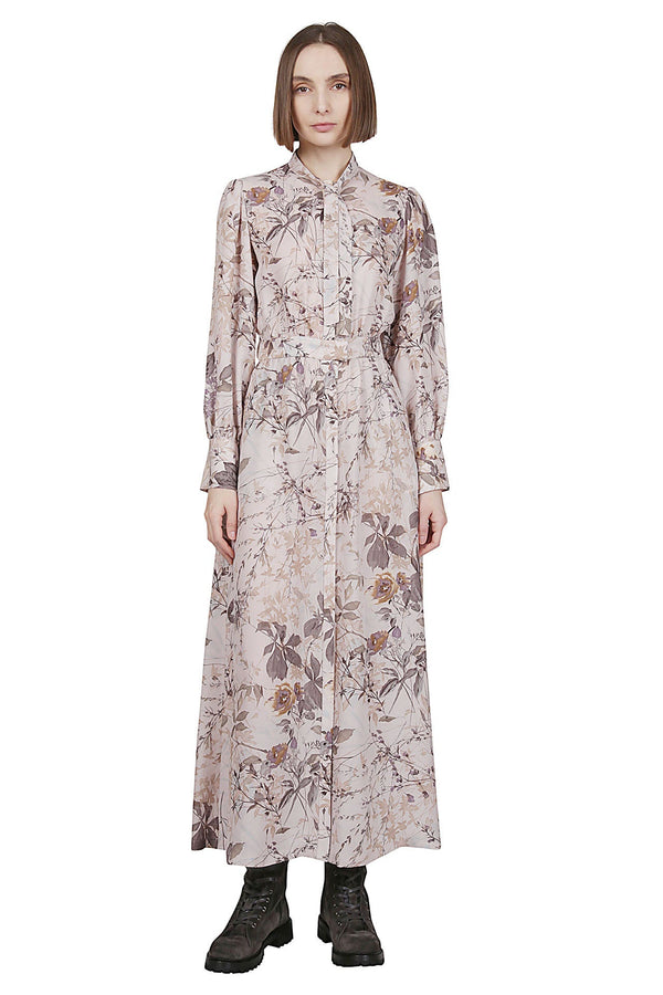 FLORAL PRINT SILK DRESS