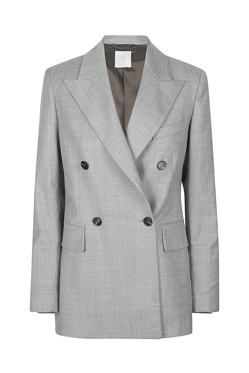 DOUBLE-BREASTED JACKET WOOL POLYAMIDE LUREX