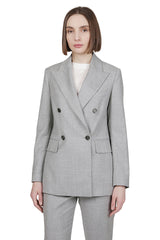 DOUBLE-BREASTED JACKET WOOL POLYAMIDE LUREX