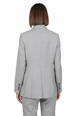 DOUBLE-BREASTED JACKET WOOL POLYAMIDE LUREX