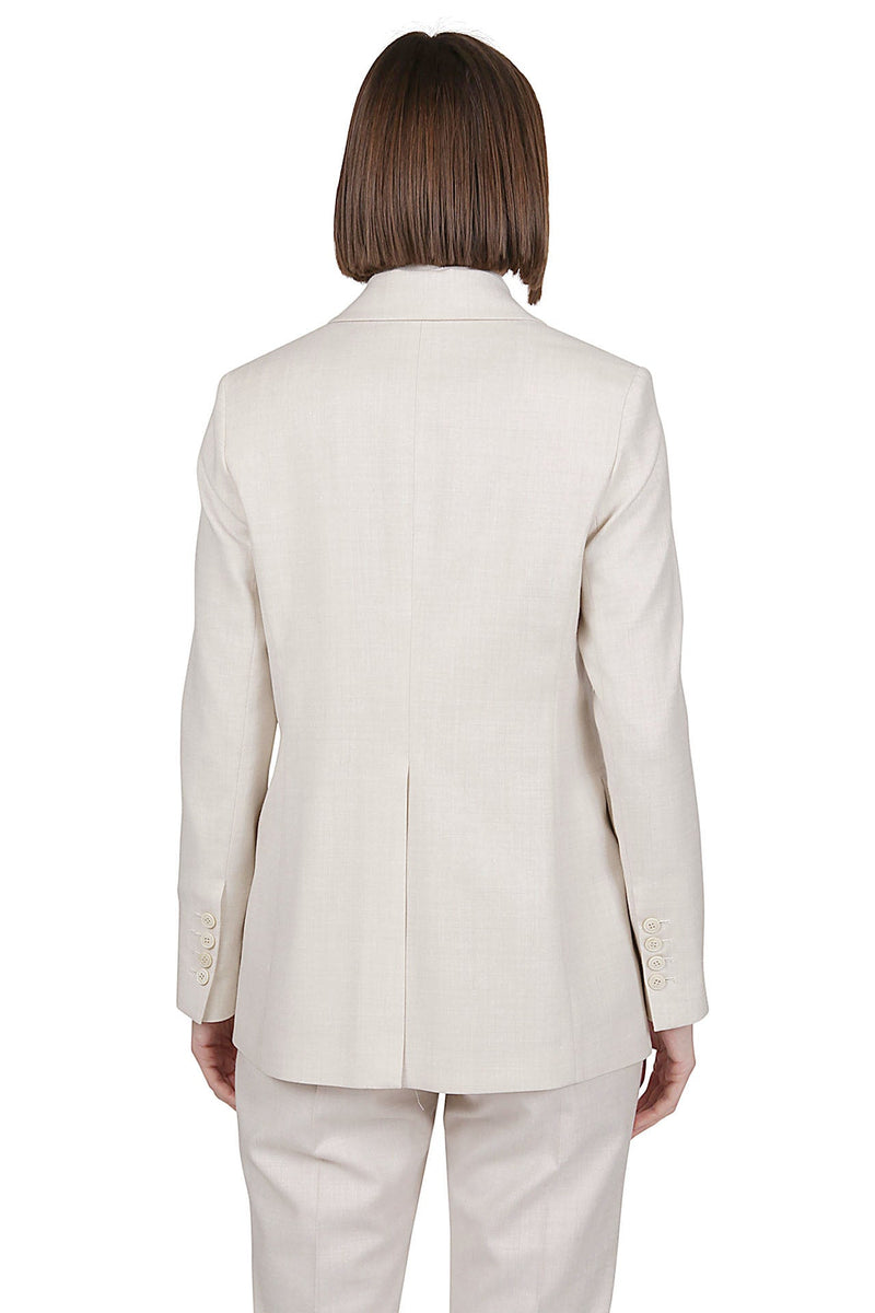 DOUBLE-BREASTED JACKET WOOL POLYAMIDE LUREX