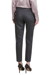 SLIM TROUSERS PLAIN WOOL CASHMERE ELASTANE