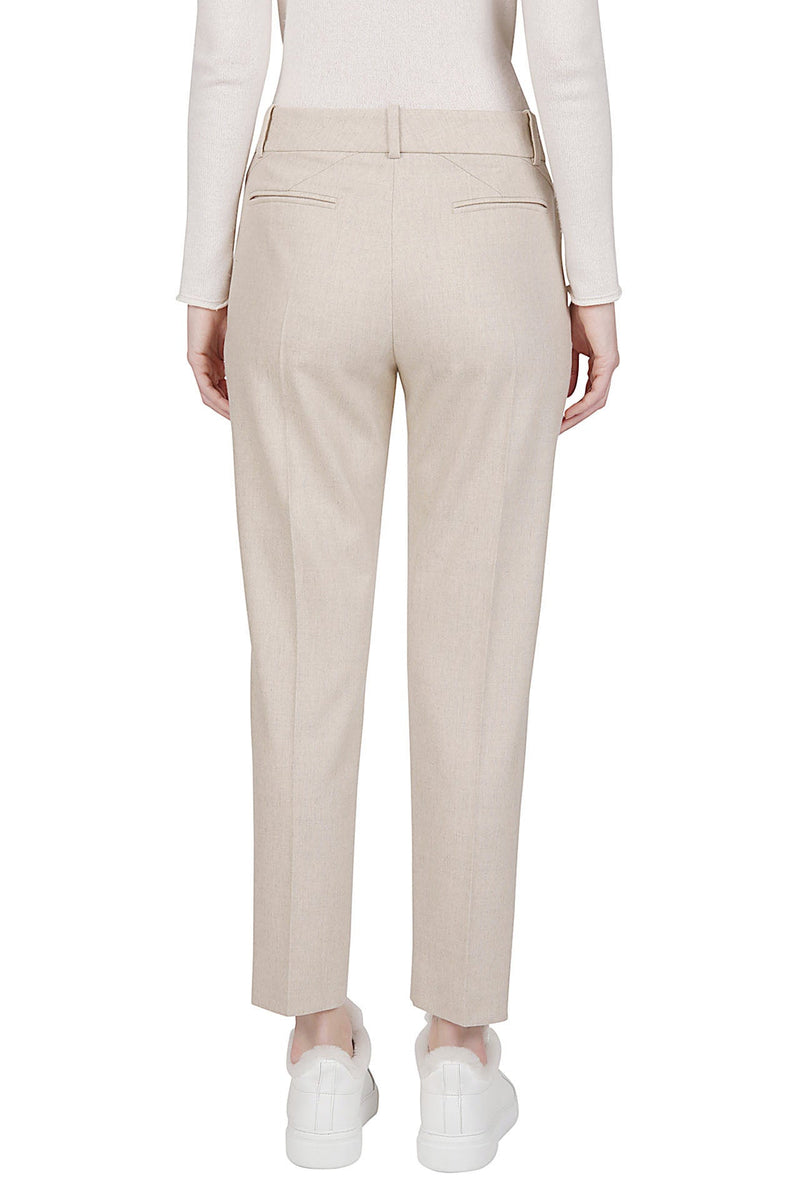 SLIM PANTS PLAIN WOOL CASHMERE ELASTANE