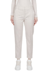 SLIM WOOL POLYAMIDE LUREX TROUSERS