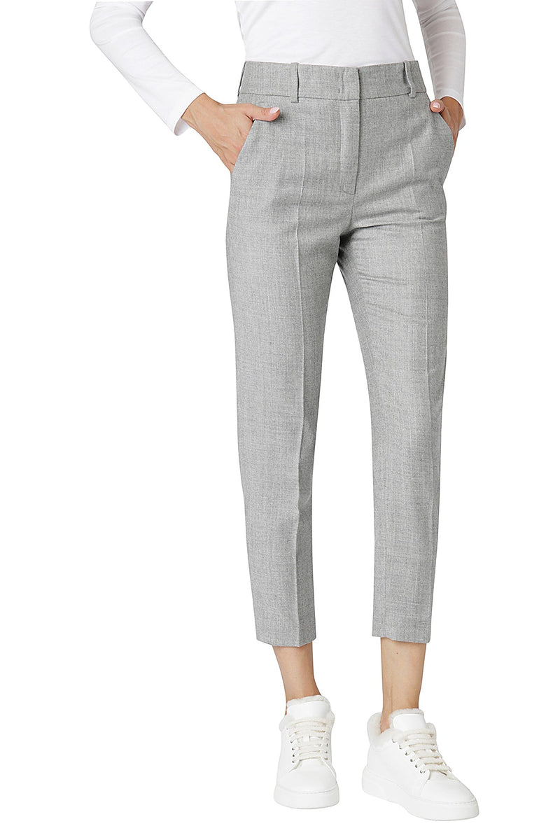 SLIM WOOL POLYAMIDE LUREX TROUSERS