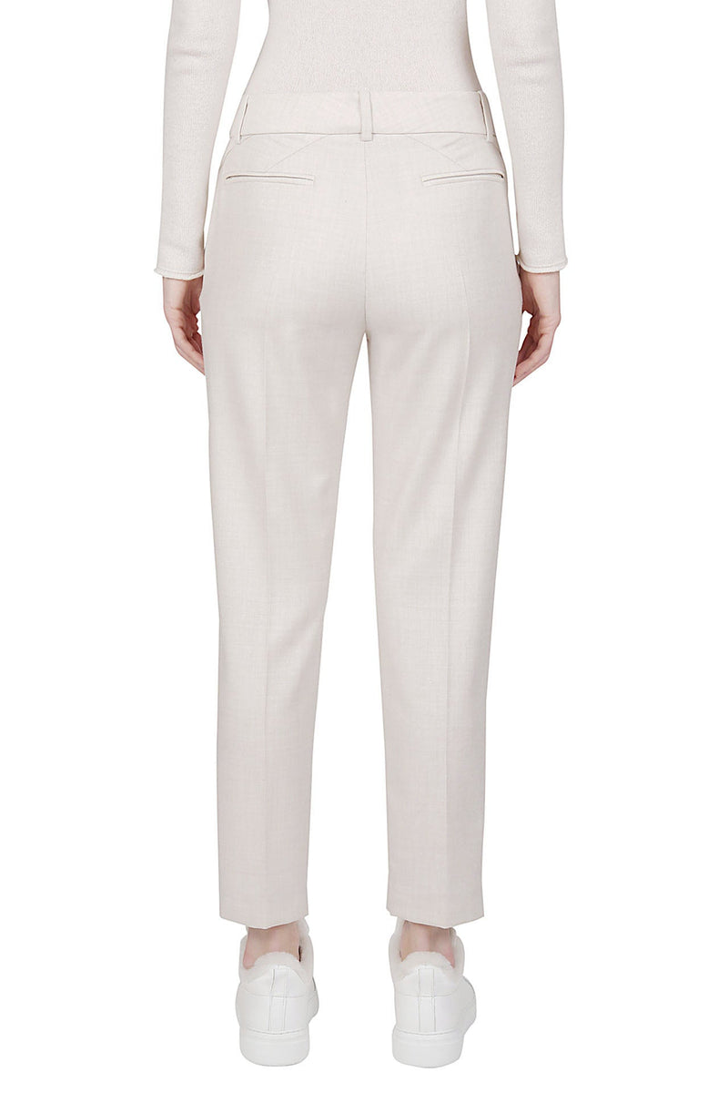 SLIM WOOL POLYAMIDE LUREX TROUSERS