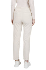 COTTON MODAL ELASTANE TROUSERS WITH COARSE VELVET