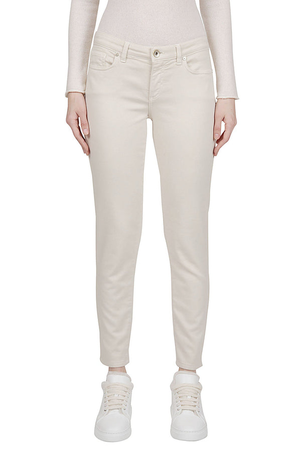 SLIM COTTON ELASTANE TROUSERS