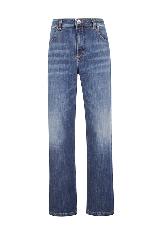 COTTON DENIM TROUSERS