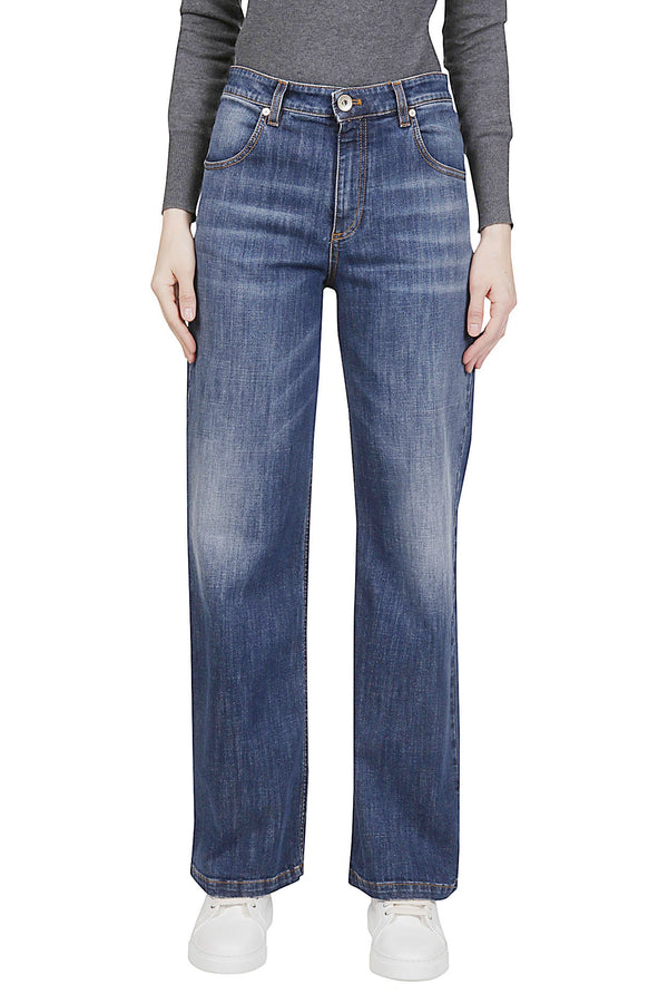 COTTON DENIM TROUSERS