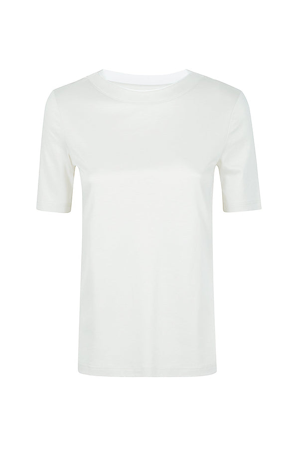 CREW NECK COTTON TENCEL T-SHIRT